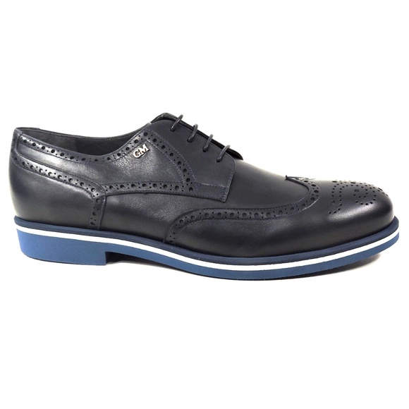 GOOD MAN ?? MEN\'S BLUE LEATHER COMFORT OXFORD SHOES main image 7